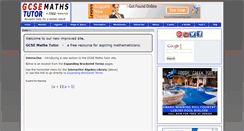 Desktop Screenshot of gcsemathstutor.com